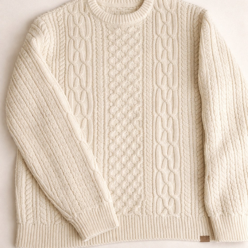 Abercrombie Kids Cream Cable Knit Sweater